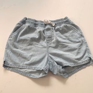Light blue denim shorts, good condition.